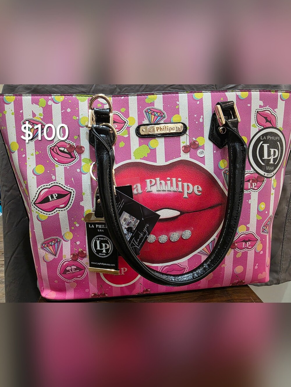 La Philipe Juucy Lips Collectio Tote Bag